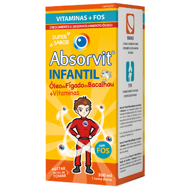 Produto indicado para reforço do sistema imunitário: Absorvit Infantil